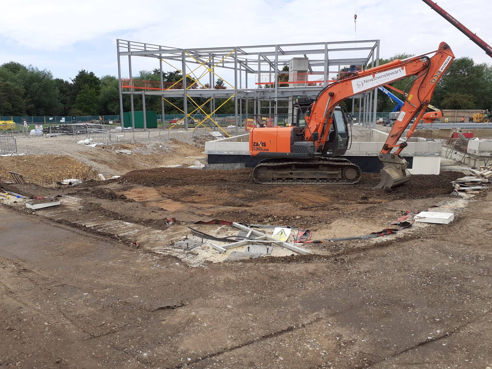Progression of the steel works during week 19 on site at Grange Paddocks
