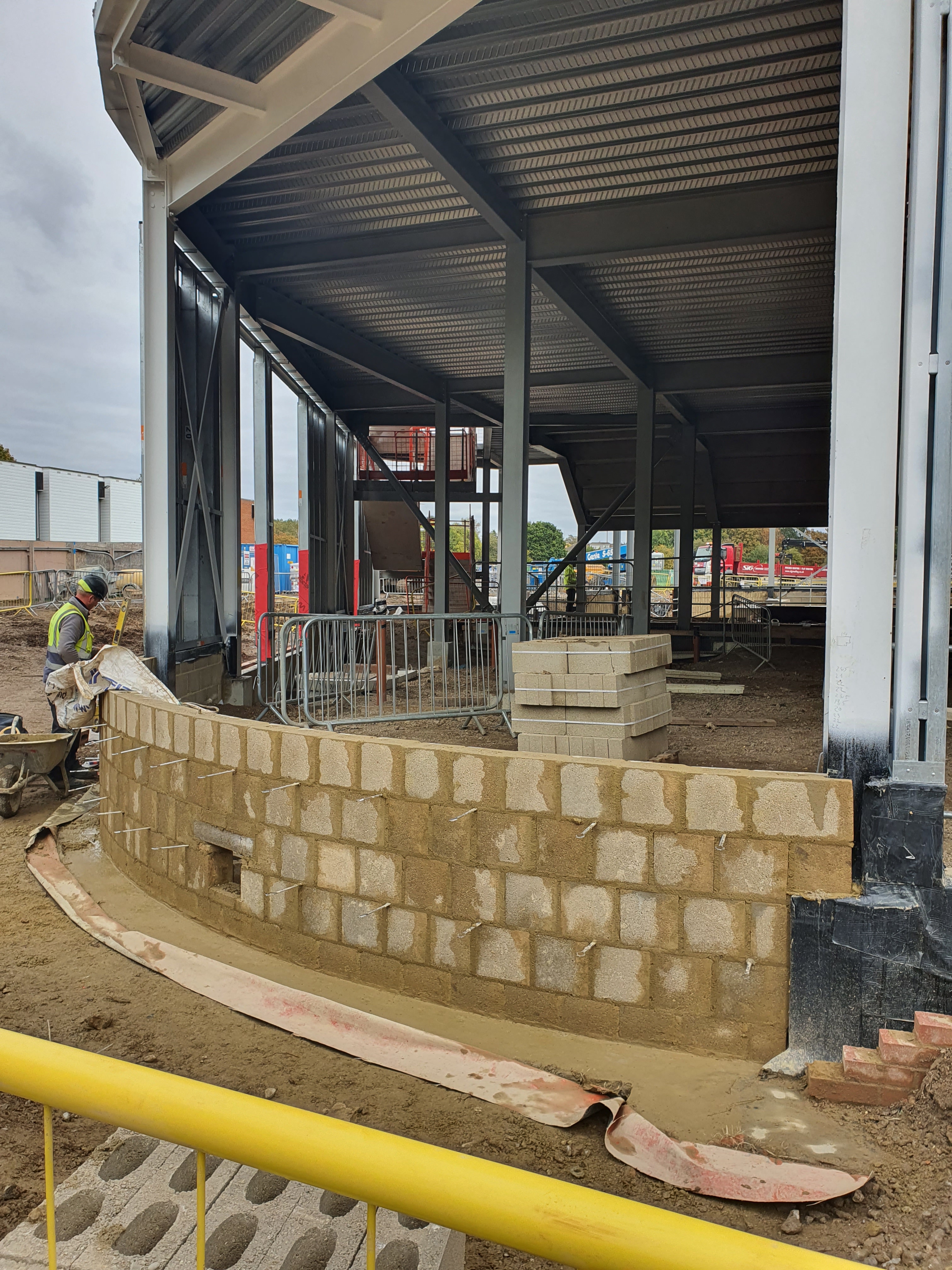 Curved brick work