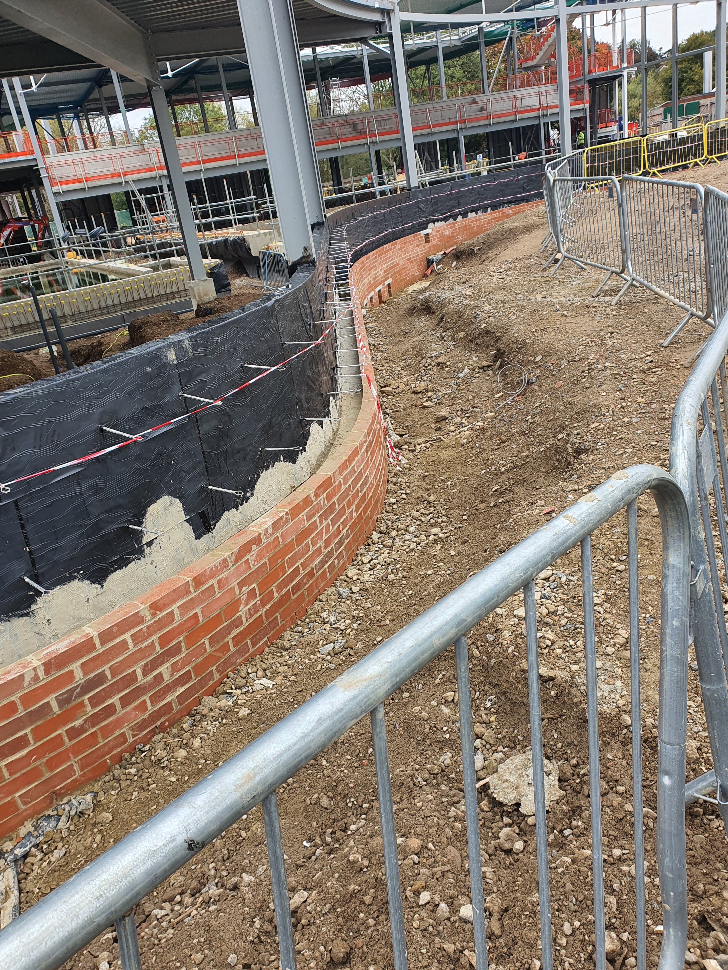 Curved brickwork