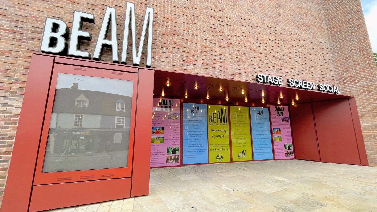 The entrance to BEAM in Hertford