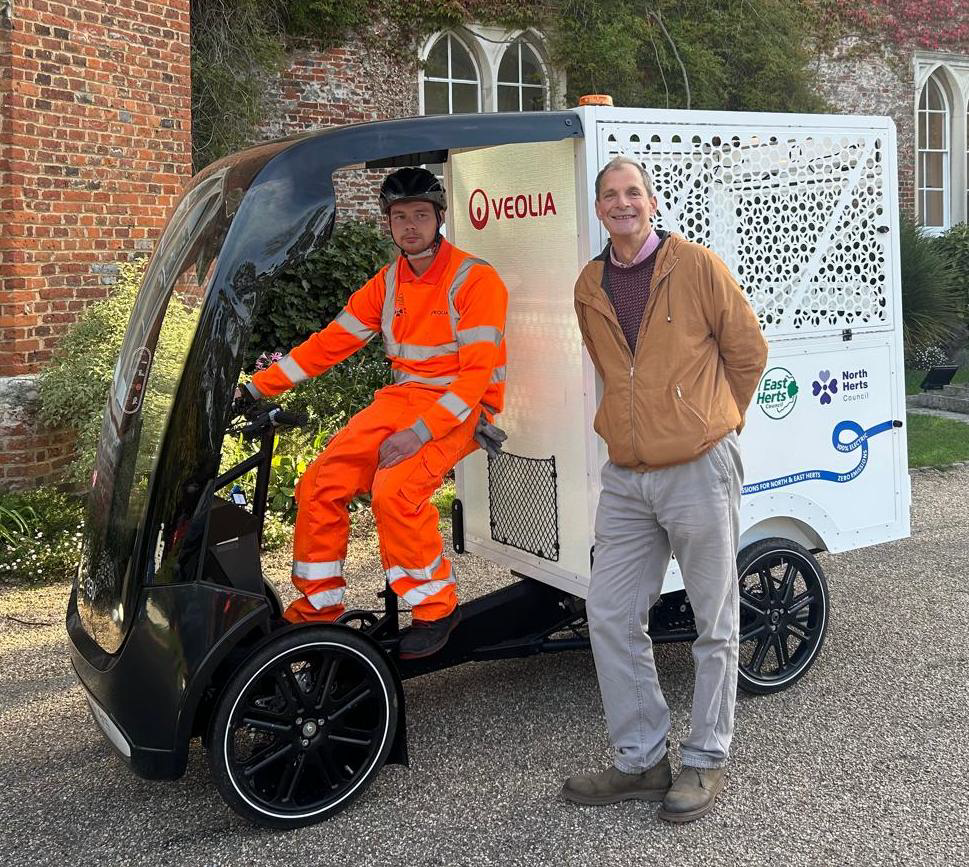 Councillor Tim Hoskin with one of the e-bikes