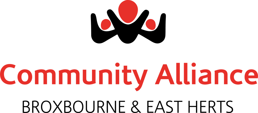 Community Alliance logo - black and red