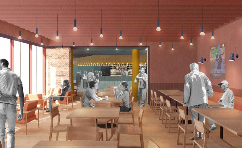 Artists impression of Hertford Theatre cafe