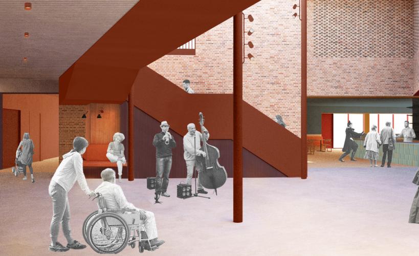 Artists impression of Hertford Theatre foyer