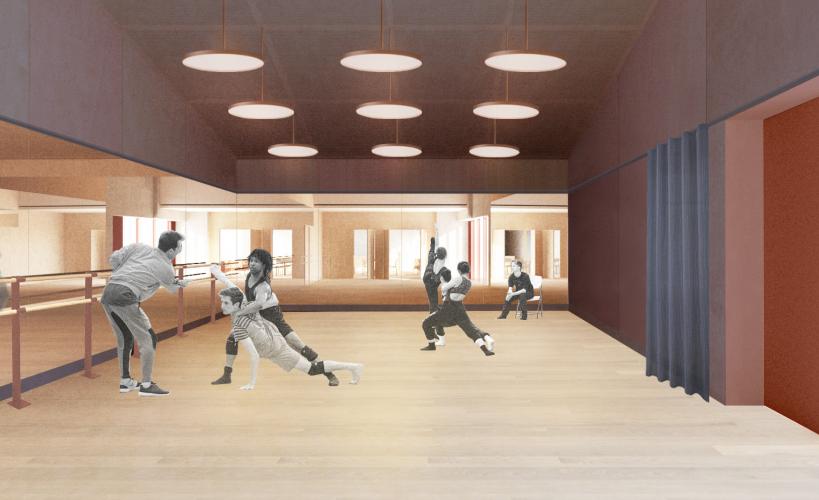 Artists impression of Hertford Theatre studio