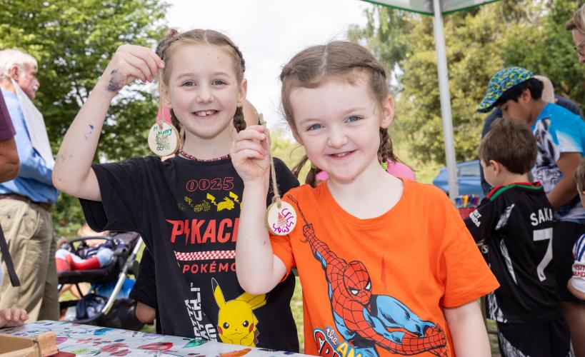 Taking part in craft activities