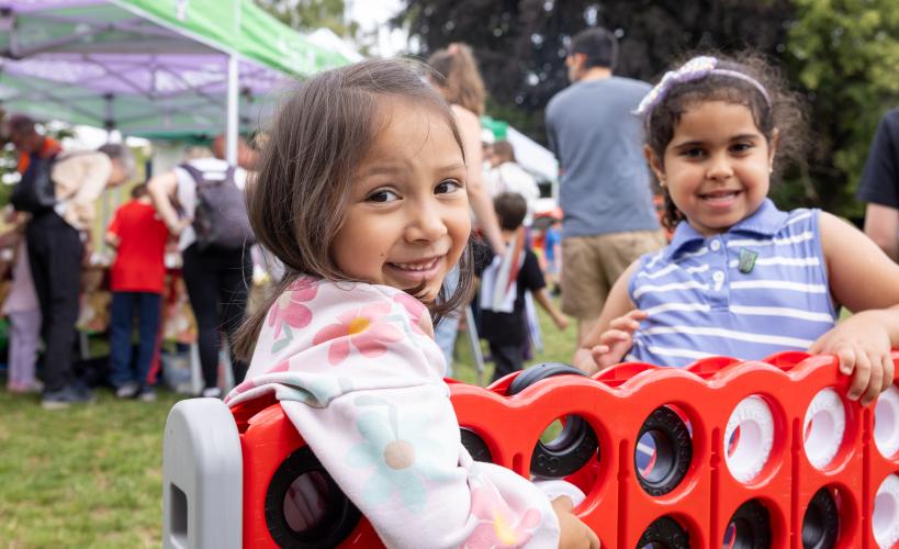 Two children playing