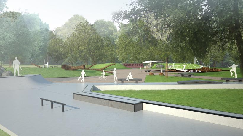 artists impression of revamped skate park