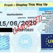blank blue badge pass