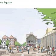 Artists impression drawing of Waytemore Sq