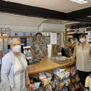 Cllr Linda Haysey in the Natural Health shop