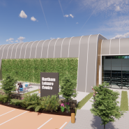 Artist impression of the living wall at Hartham Leisure Centre