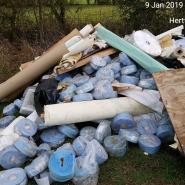 Trade waste dumped by fly-tipper